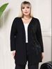 Picture of CURVY GIRL BLACK OPEN CARDIGAN SEQUENCE